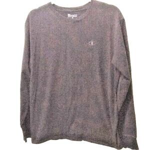 Champion Men’s Athletic Shirt Long Sleeves Color Black 100% Cotton Sz M